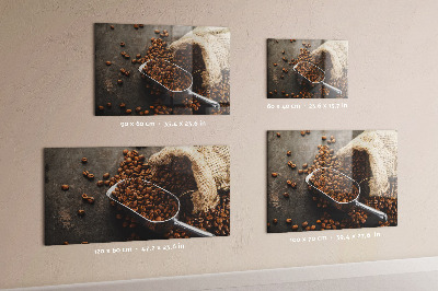 Fresh coffee beans in a bag