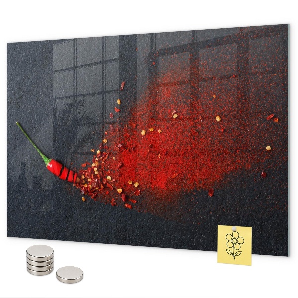 Magnetic board red spice finish