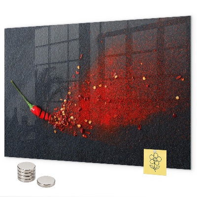 Magnetic board red spice finish