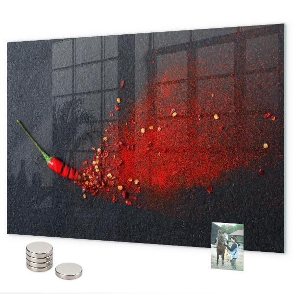 Magnetic board red spice finish