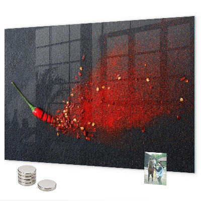 Magnetic board red spice finish