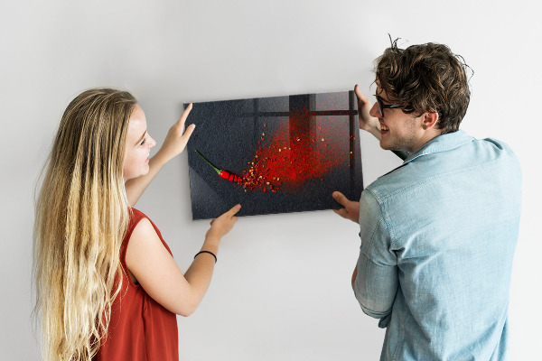 Magnetic board red spice finish