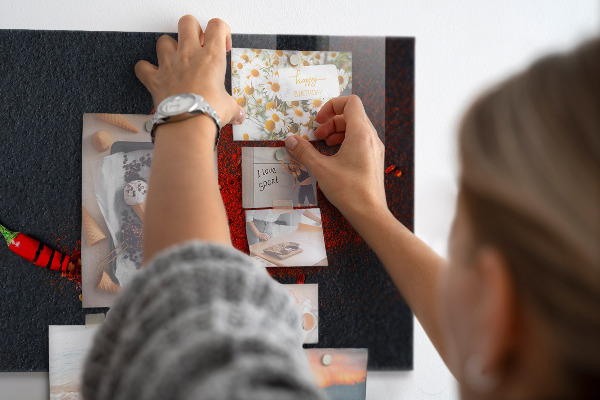 Magnetic board red spice finish