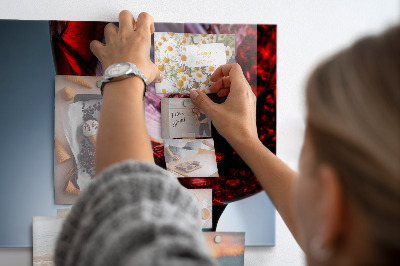 Magnetic wall board glass of wine design