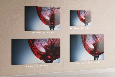 Magnetic wall board glass of wine design