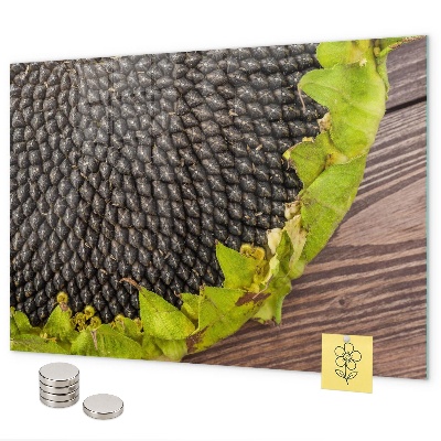 Magnetic board for wall sunflower motif