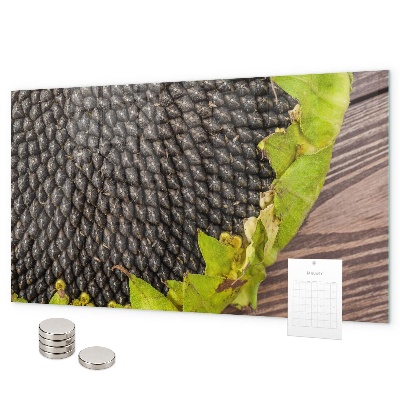 Magnetic board for wall sunflower motif