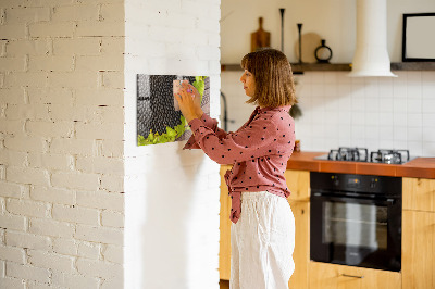 Magnetic board for wall sunflower motif