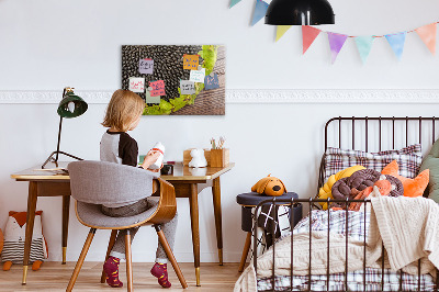 Magnetic board for wall sunflower motif