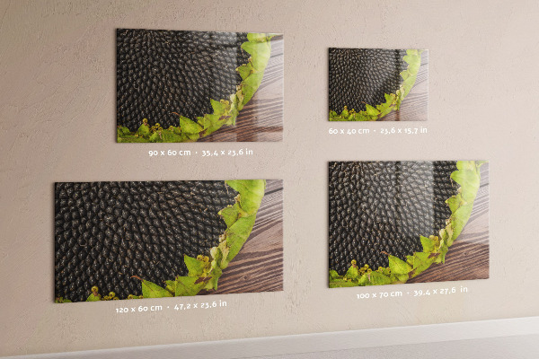 Magnetic board for wall sunflower motif
