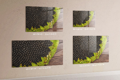 Magnetic board for wall sunflower motif
