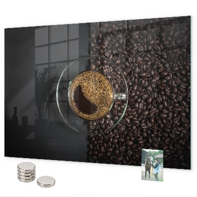 Magnetic wall board a cup of coffee design