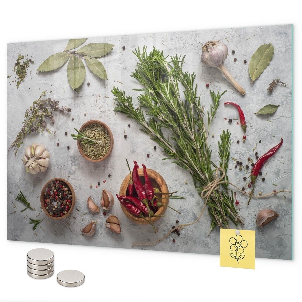 Magnetic spice board for kitchen organization
