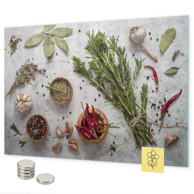 Magnetic spice board for kitchen organization
