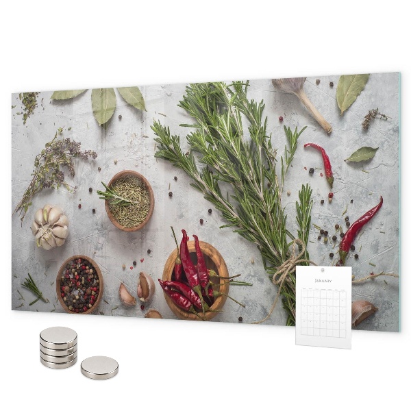 Magnetic spice board for kitchen organization
