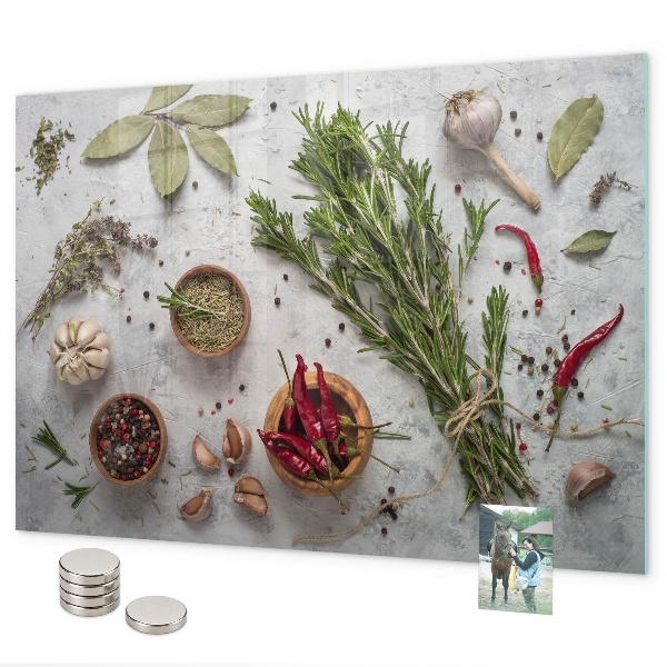Magnetic spice board for kitchen organization