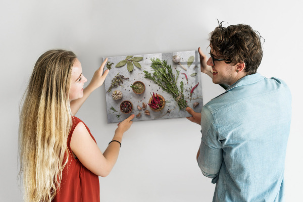 Magnetic spice board for kitchen organization