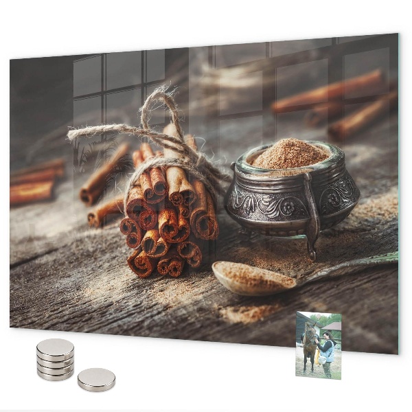 Magnetic board for wall cinnamon color