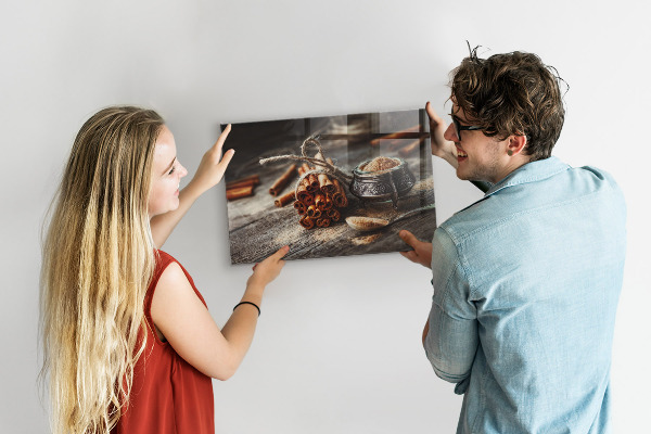 Magnetic board for wall cinnamon color