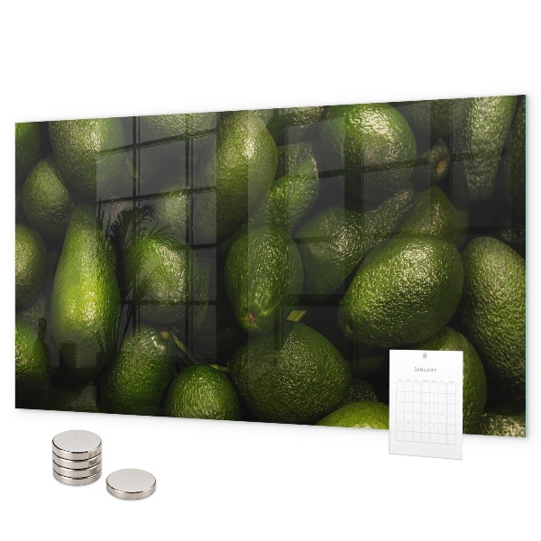 Magnetic board for wall avocado themed