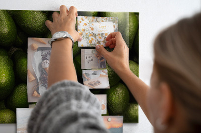 Magnetic board for wall avocado themed
