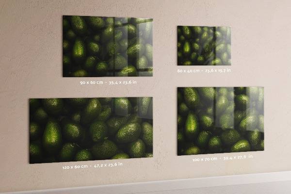 Magnetic board for wall avocado themed