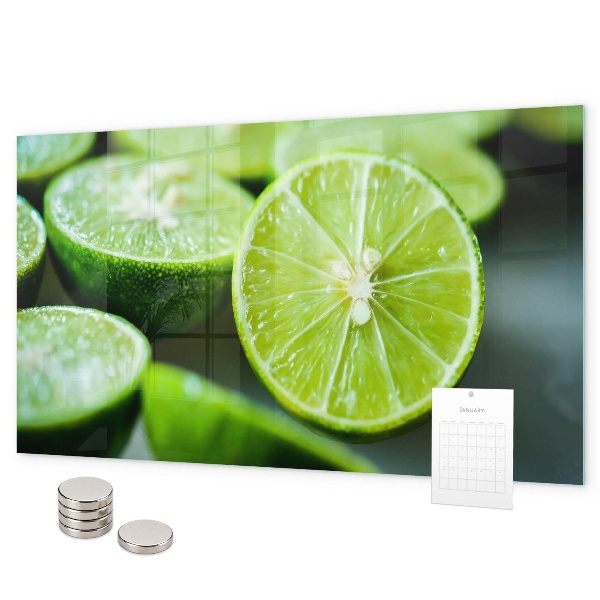 Magnetic board for wall lime slices design