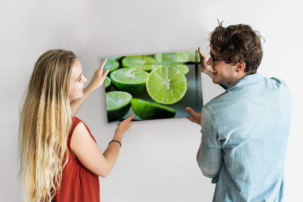 Magnetic board for wall lime slices design