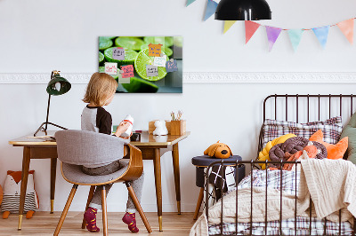 Magnetic board for wall lime slices design