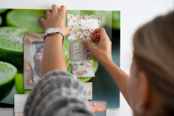 Magnetic board for wall lime slices design