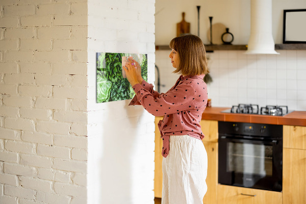 Magnetic board for wall green vegetables print