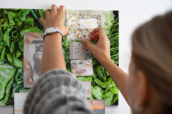 Magnetic board for wall green vegetables print