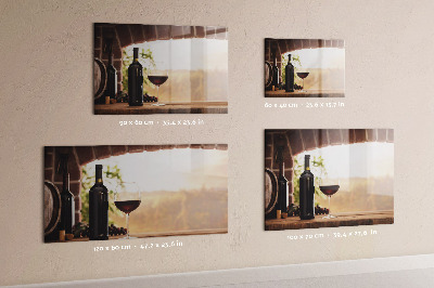 Magnetic board for bottles of wine