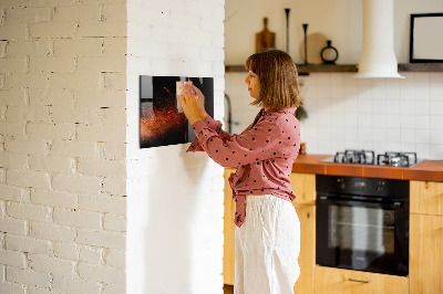 Magnetic board for wall chili peppers design