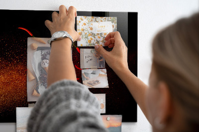 Magnetic board for wall chili peppers design