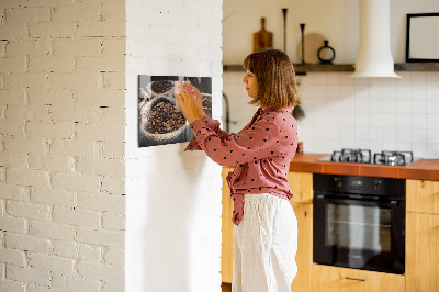 Magnetic board for wall coffee bag display