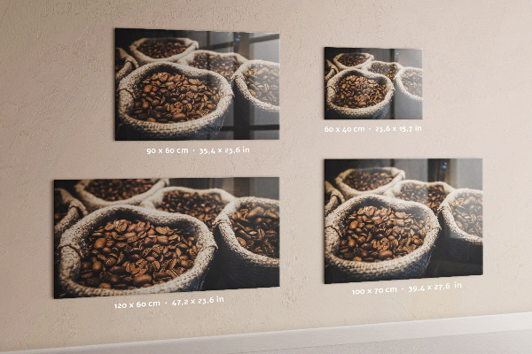 Magnetic board for wall coffee bag display
