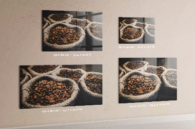 Magnetic board for wall coffee bag display