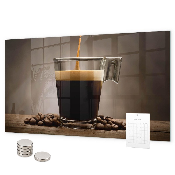 Magnetic board a cup of coffee design