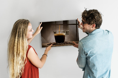 Magnetic board a cup of coffee design