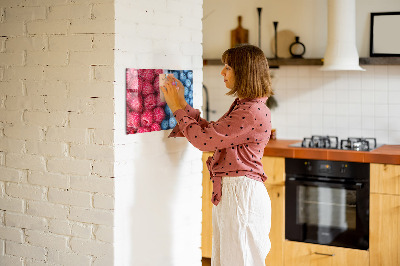 Magnetic wall board blueberries and raspberries motif