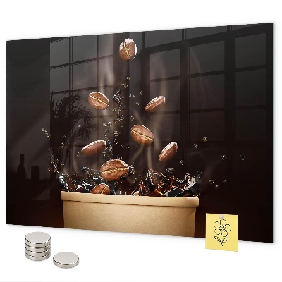 Magnetic board hot coffee design