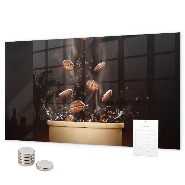 Magnetic board hot coffee design