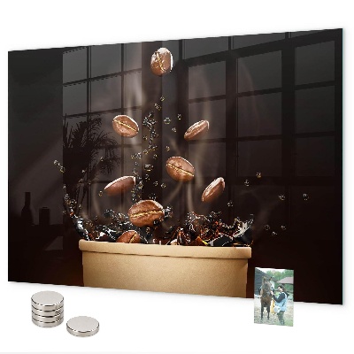 Magnetic board hot coffee design