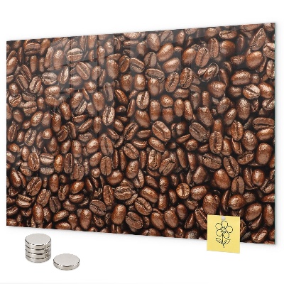 Magnetic board for wall coffee beans theme