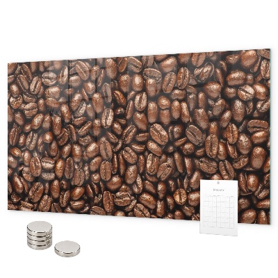 Magnetic board for wall coffee beans theme