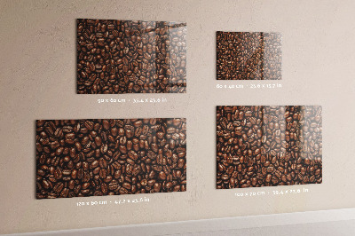 Magnetic board for wall coffee beans theme