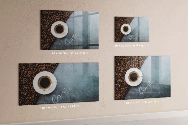 Magnetic wall board a cup of coffee design