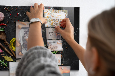 Magnetic board for spices on the counter