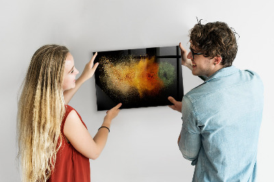 Magnetic board for wall spilled spices design